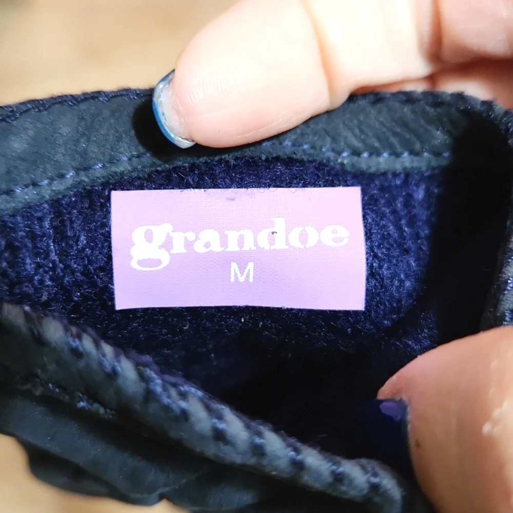 Grandoe Ladies Black Sueded Leather Gloves
